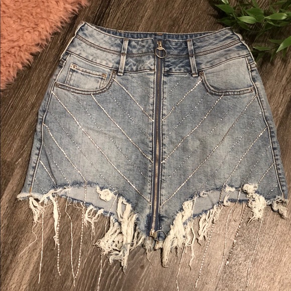 true religion jean skirt